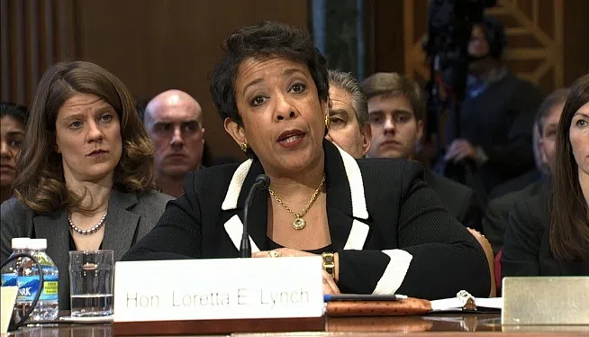 Loretta Lynch testifies at the Senate hearing on Obama's executive actions on gun control on January 20, 2016