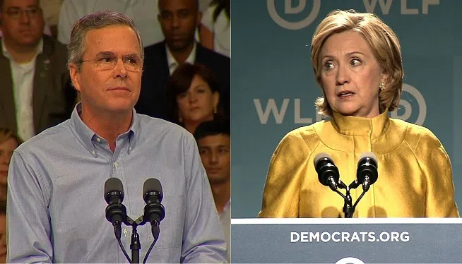 Jeb Bush and Hillary Clinton