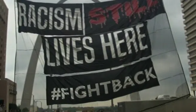 "Racism" Banner in St. Louis