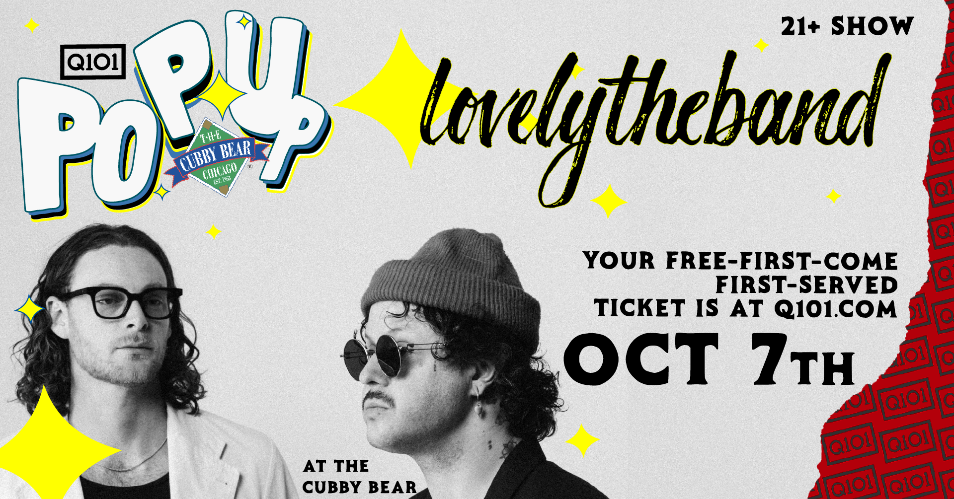 Q101 Pop-Up with lovelytheband Graphic