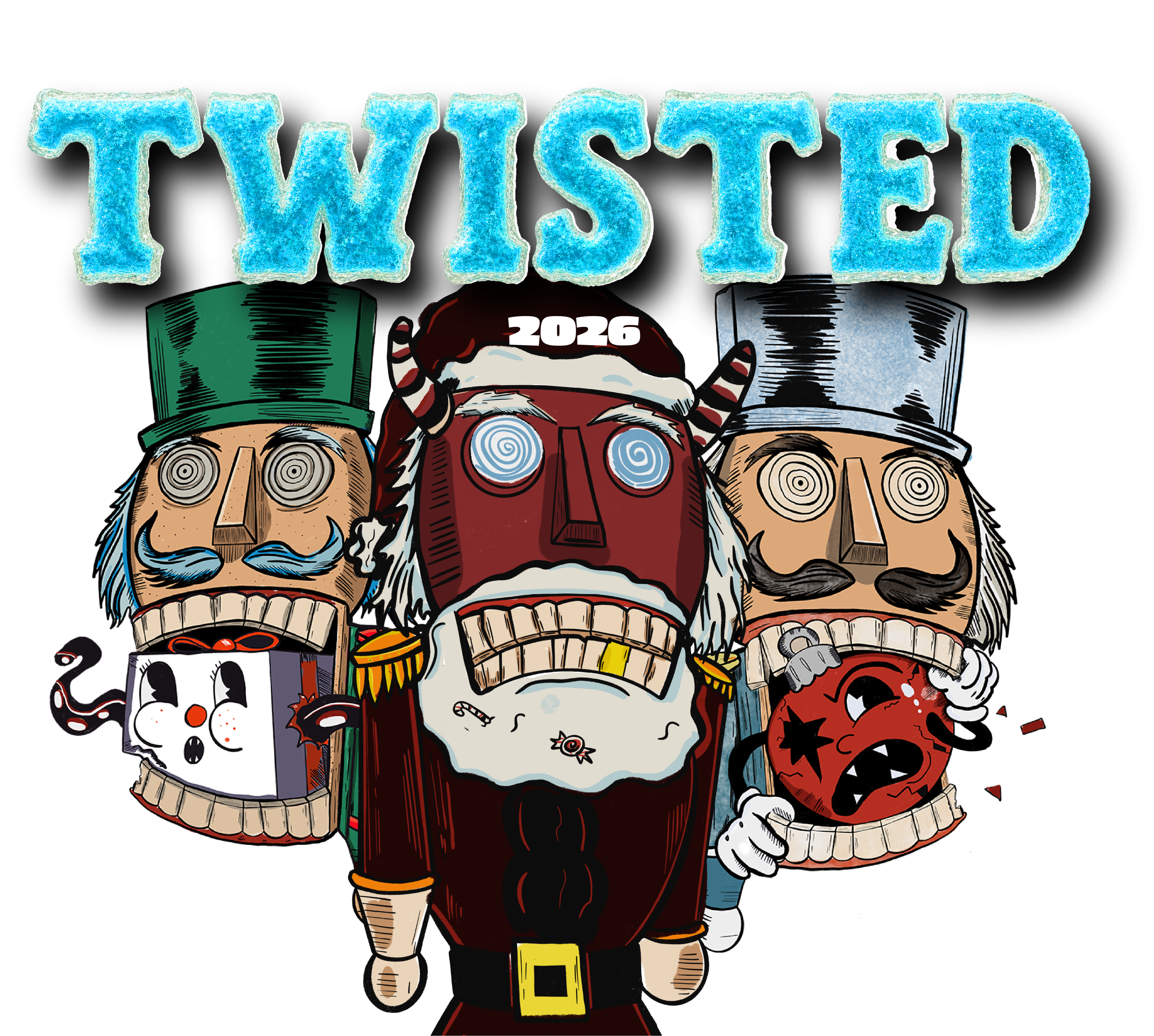 TWISTED Logo with Nutcrackers