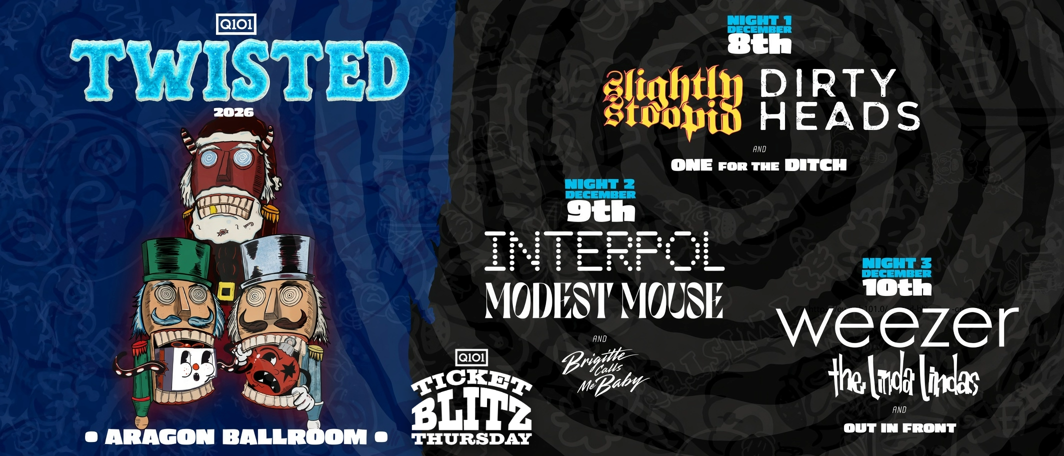 Q101 Ticket Blitz Thursday - Twisted at Aragon Ballroom