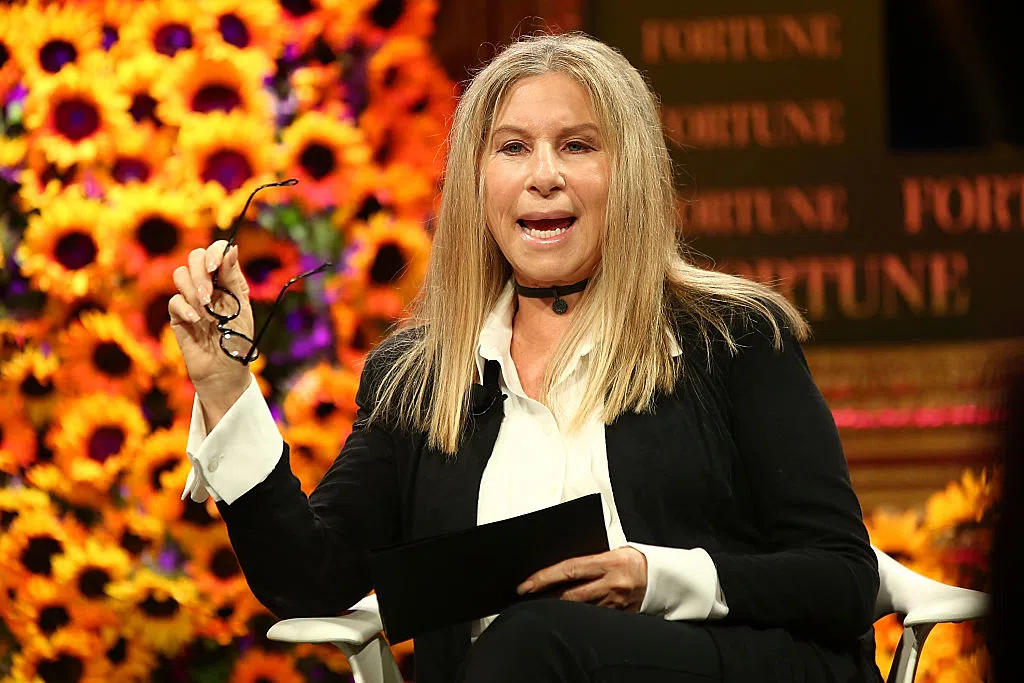 DANA POINT, CA - OCTOBER 18: Barbara Streisand speaks onstage at the Fortune Most Powerful Women Summit 2016 at Ritz-Carlton Laguna Niguel on October 18, 2016 in Dana Point, California. (Photo by Joe Scarnici/Getty Images for Fortune)