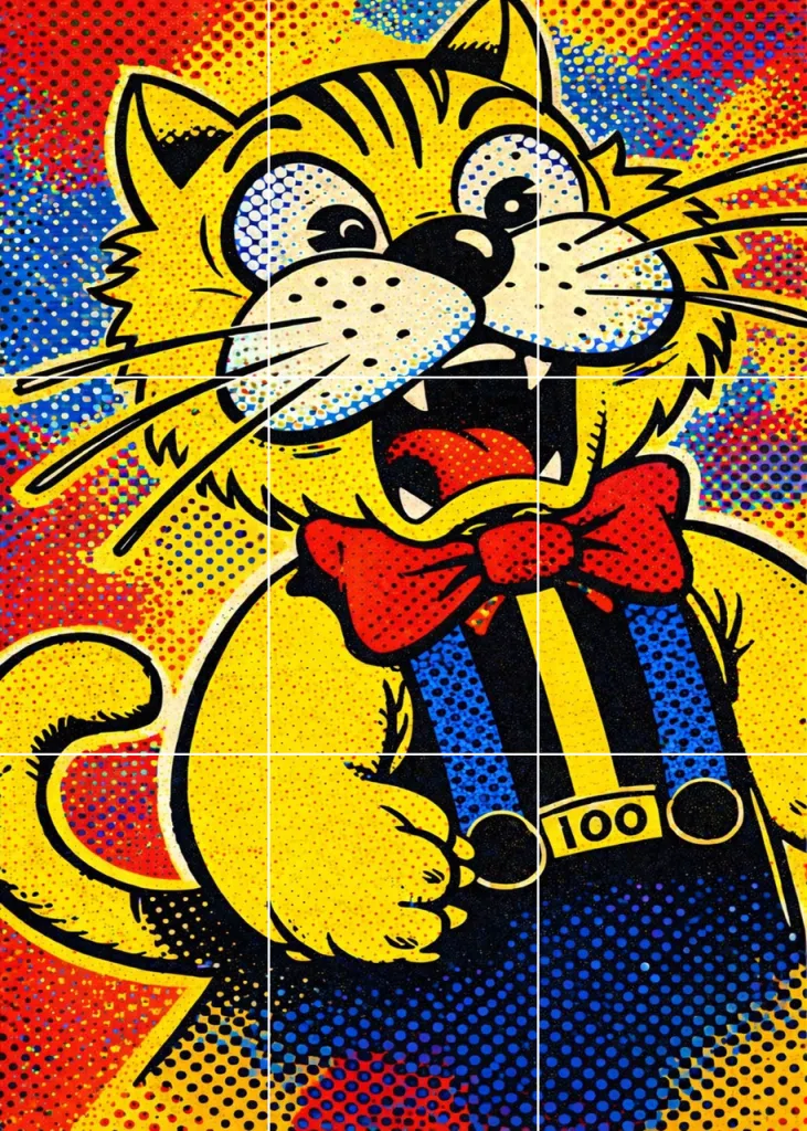 Image on the back of all 9 cards when placed in numerical order right to left.