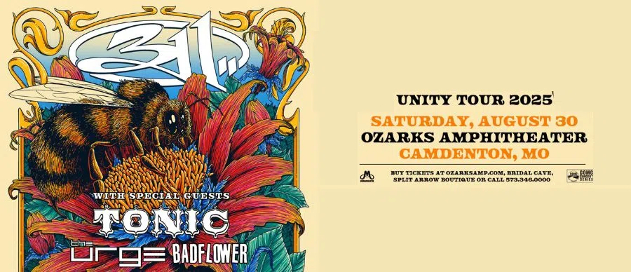Feature: https://www.ticketmaster.com/311-unity-tour-2025-camdenton-missouri-08-30-2025/event/060062B5E8128677?utm_source=hive&utm_medium=email&utm_campaign=hive_email_id_439782_311-presale&h_sid=82b7e43e4b-0e264e07ff9b29d76197430e&h_slt=eyJoaXZlX3VzZXJfaWQiOjEwMDc2NzUwMiwiaGFzaCI6IjVjMWUzNzA3NDYxZTQ4MCJ9