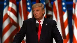 Donald Trump speaks after he accepted the nomination for president of the United States at the Republican National Convention in Cleveland, Ohio on Thursday, July 21, 2016.