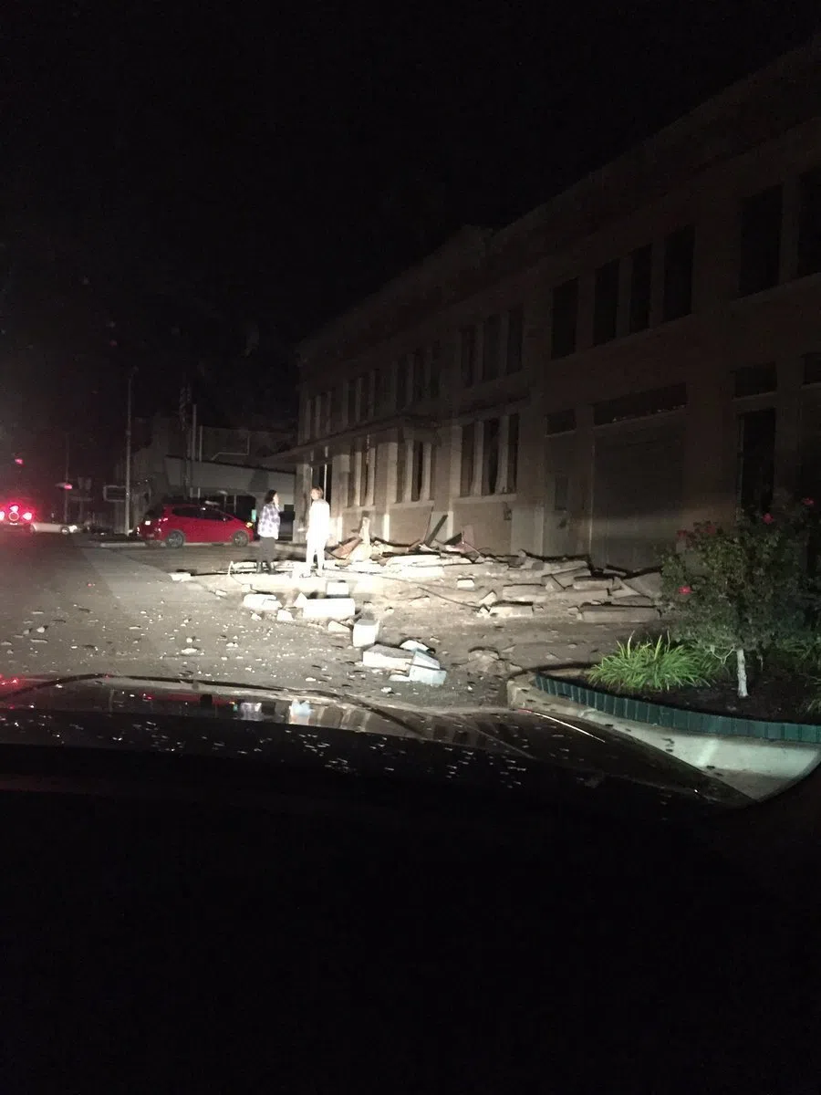 A strong earthquake that rumbled through central Oklahoma Sunday November 6, 2016 night has caused damage to buildings and resulted in the evacuation of nearby residents.