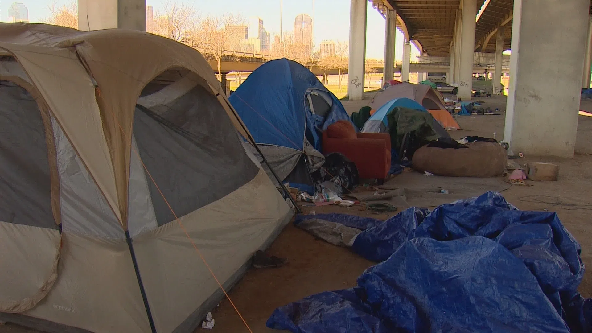 dallas tent city - credit wfaa