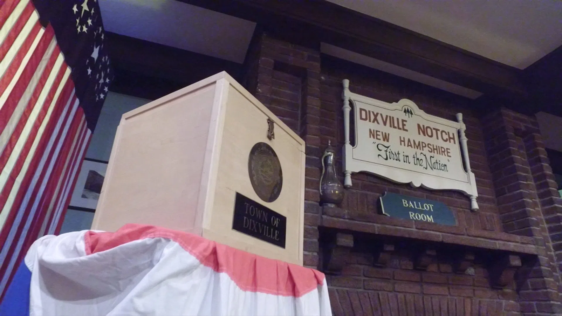 A polling place set up in New Hampshire head of Tuesday's primary. Image courtesy of CNN.