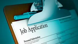 Clipboard with Job Application