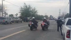 Police officers at scene of shooting