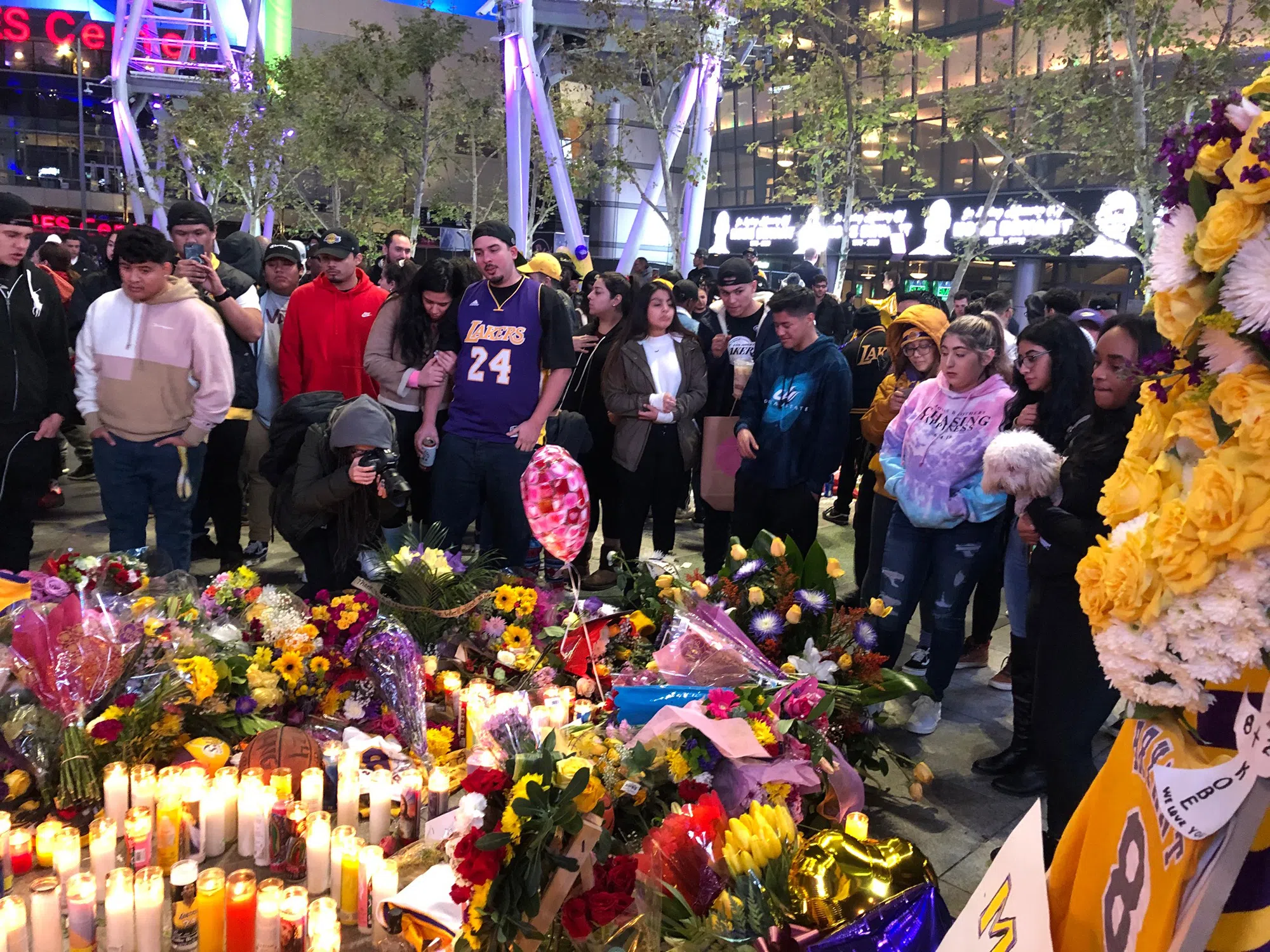 The country is paying tribute to NBA legend Kobe Bryant