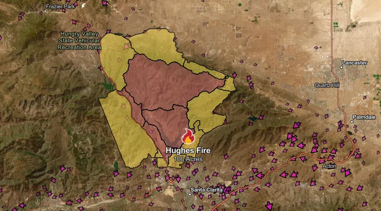 Hughes Fire Evacuations