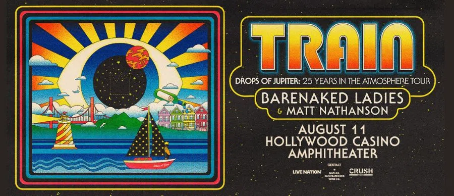 Feature: https://www.ticketmaster.com/event/060063639755974E://www.ticketmaster.com/train-drops-of-jupiter-25-years-maryland-heights-missouri-08-11-2026/event/060063639755974E?utm_campaign=PRM-00434120&utm_source=kpla-fm&utm_medium=ln_promo