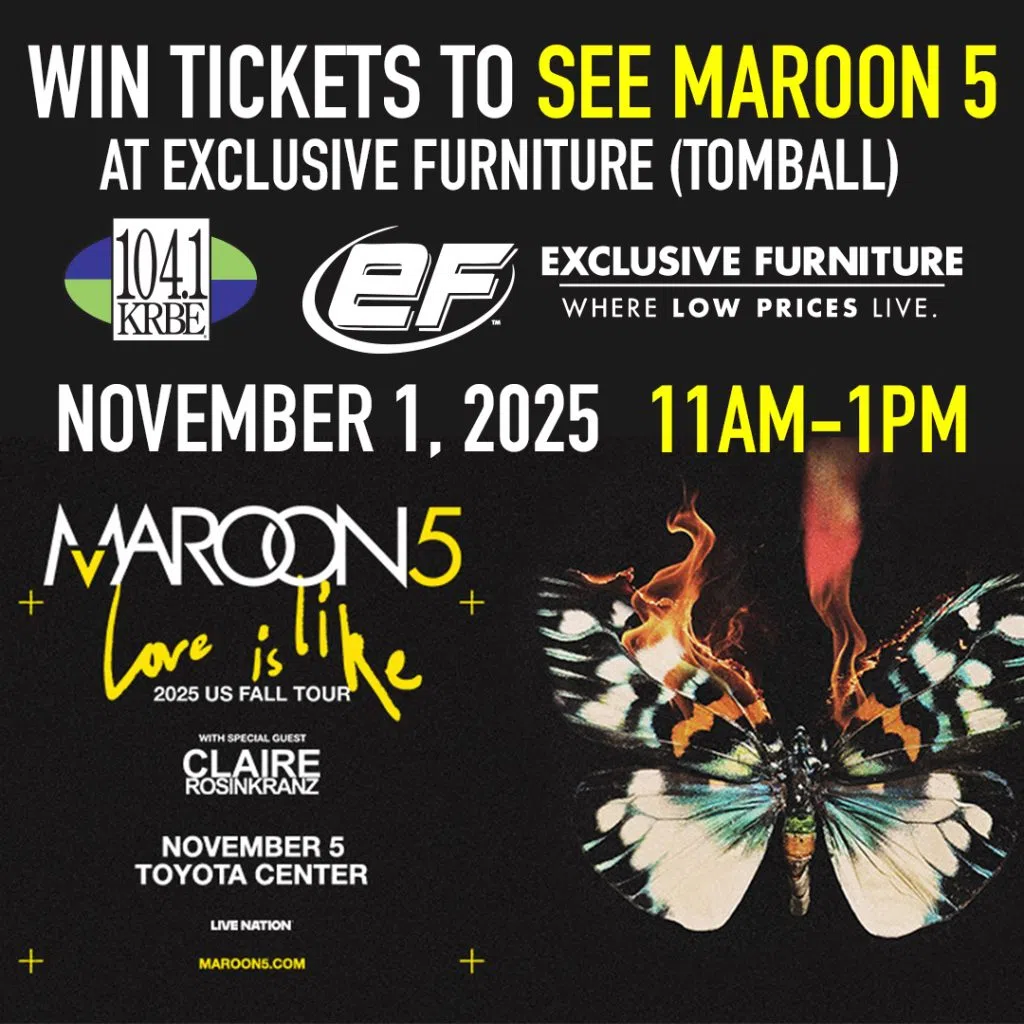 Win tickets to see Maroon 5, November 1 11am-1pm
