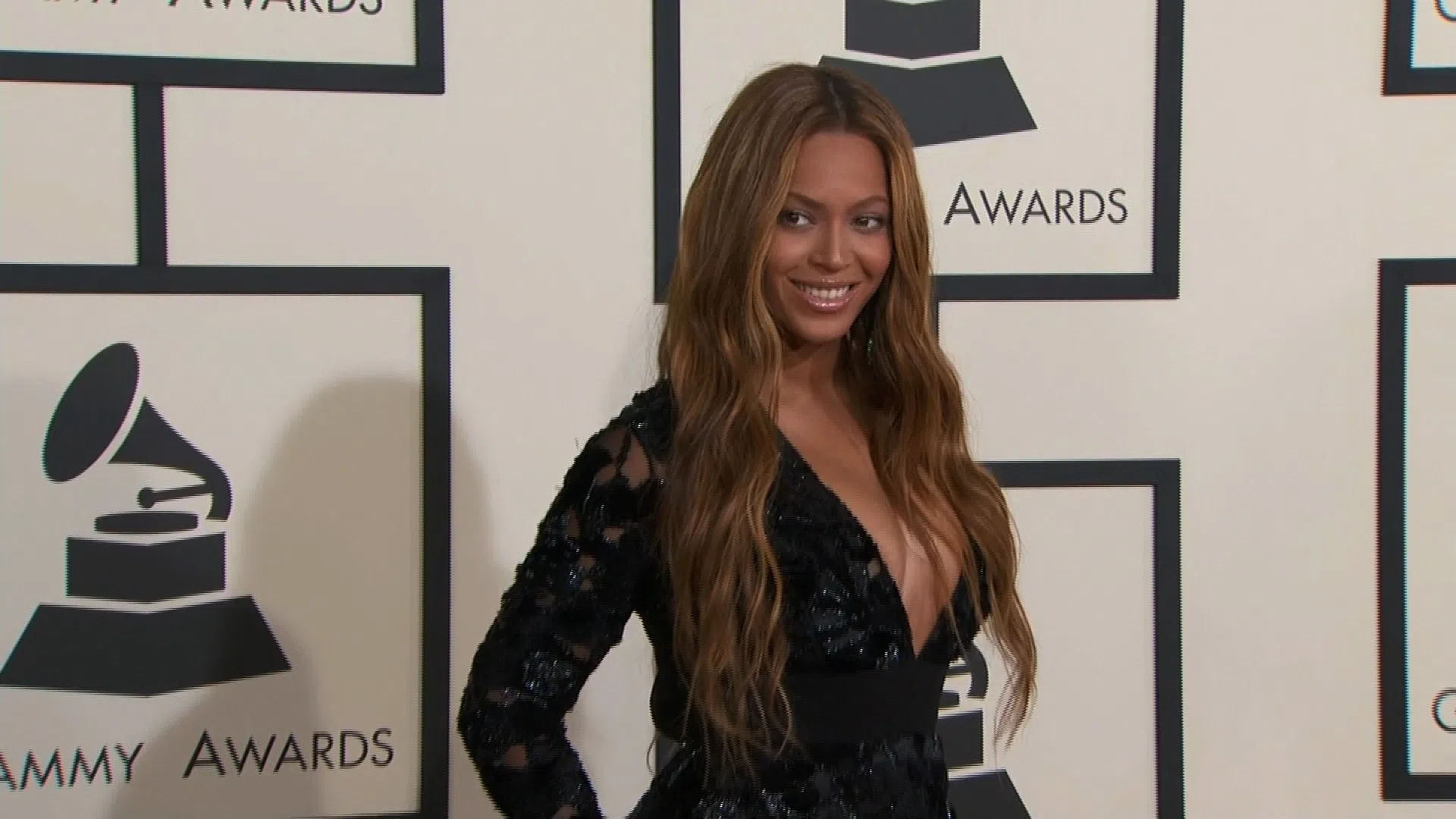 FILE- Beyonce on the red carpet at the 57th Annual GRAMMY Awards in Los Angeles on Sunday, February 8, 2015.