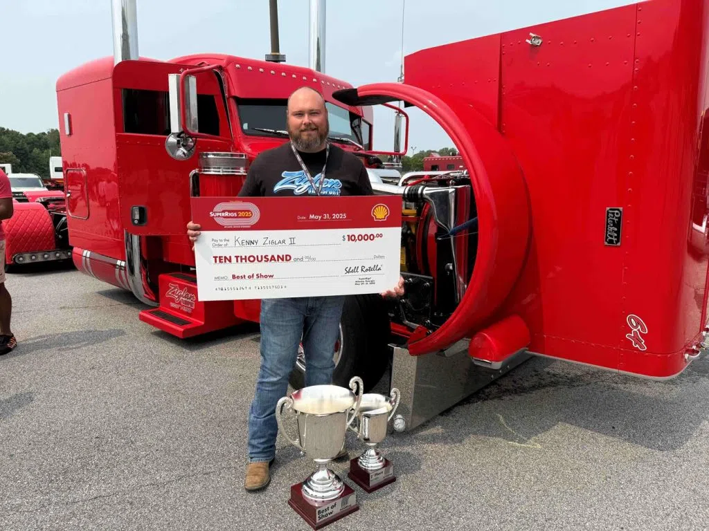 Photo of Kenny Ziglar II of Rawlins, Wyo., winner Best of Show at the 43rd Annual Shell Rotella® SuperRigs® competition held May 29-31 at Atlanta Motor Speedway in Hampton, Ga.