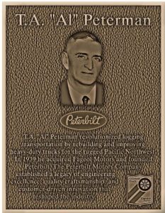 Plaque honoring T.A. "Al" Peterman