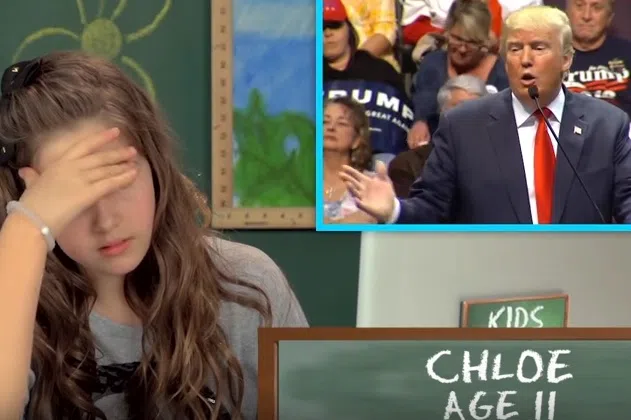 Kids react to donald trump