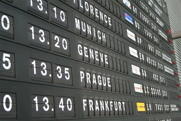 airport sign/travel the world for a year