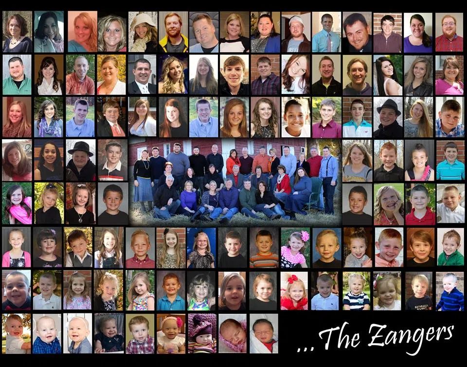 Zanger family picture collage