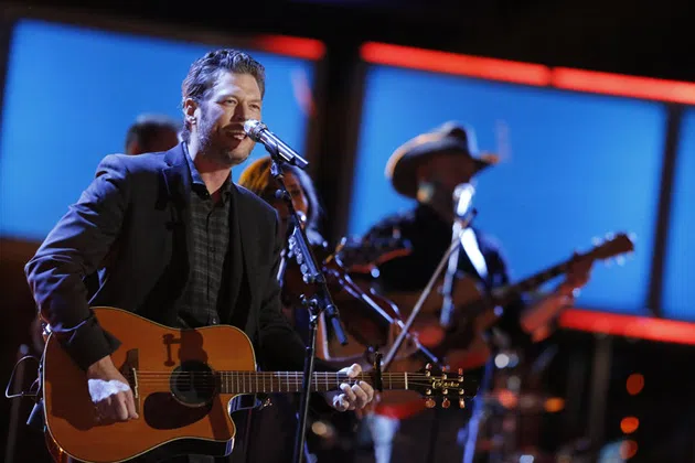 Blake Shelton performing on "The Voice"