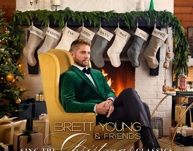 'Brett Young & Friends Sing the Christmas Classics' album cover