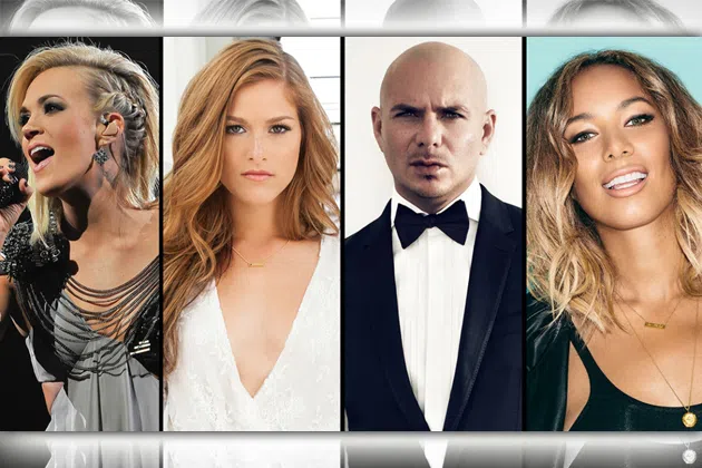 Carrie Underwood, Cassadee Pope, Pitbull and Leona Lewis