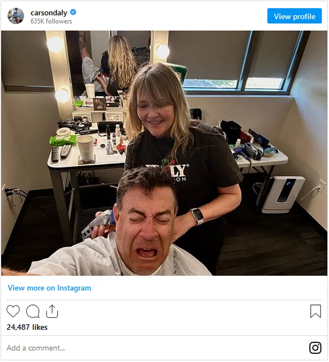 Carson Daly Instagram post