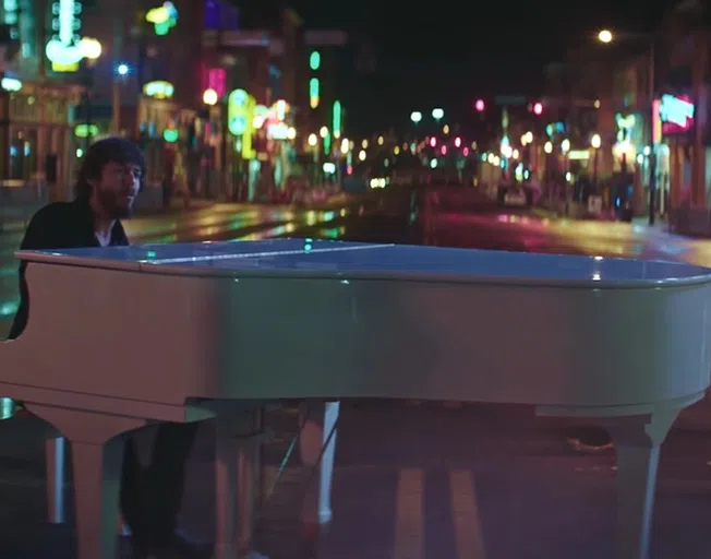 Chris Janson in the music video for "Drunk Girl."