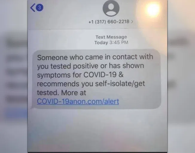 Sample scam text
