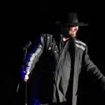 Eddie Montgomery of Montgomery Gentry on stage.