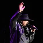 Eddie Montgomery of Montgomery Gentry on stage.