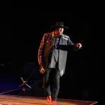 Eddie Montgomery of Montgomery Gentry on stage.