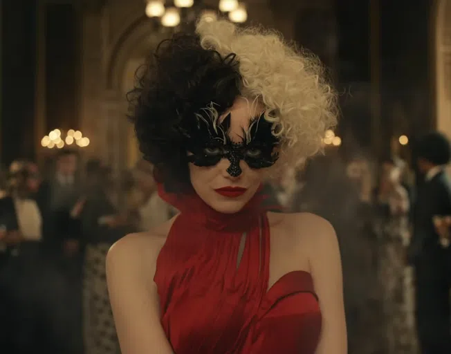 Emma Stone as "Cruella de Vil" in movie 'Cruella'