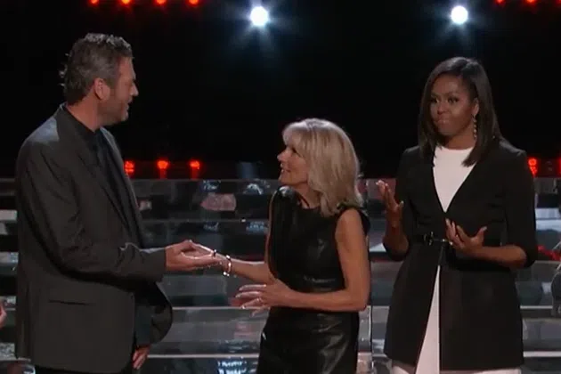 First Lady Obama with others on The Voice From: youtube