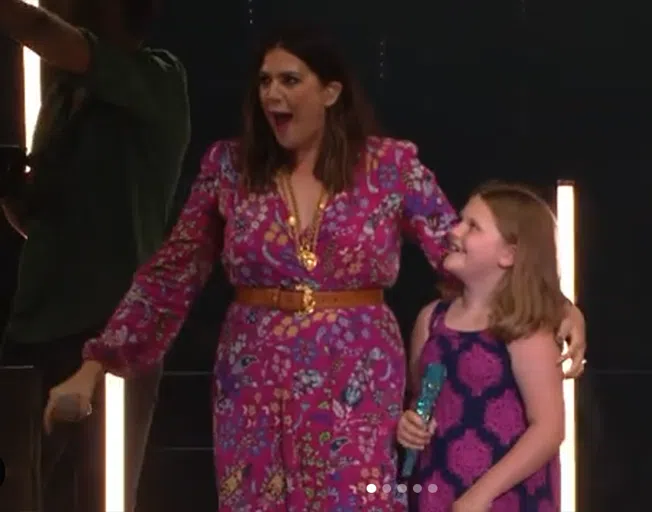 Hillary Scott and Eisele on stage