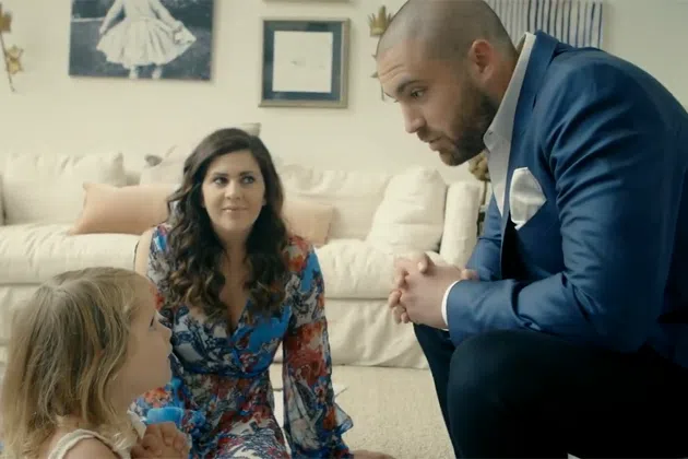 Hillary Scott and Chris Tyrrell with daughter Eisele