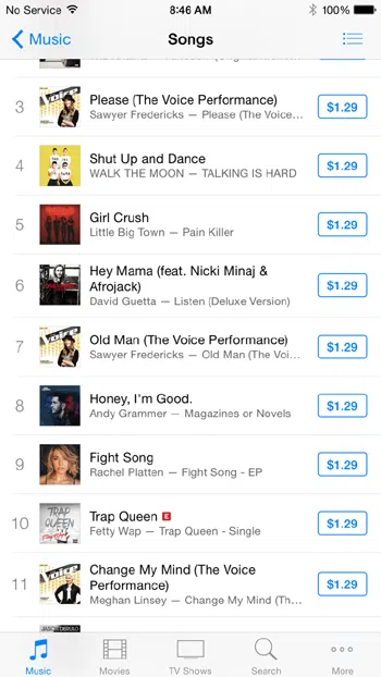 iTunes chart