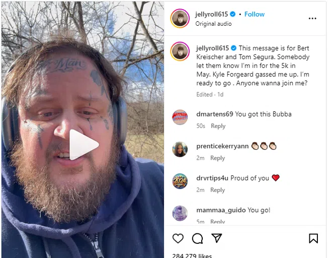 Jelly Roll Instagram Post