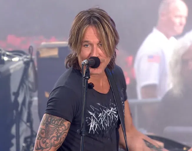 Keith Urban performing on the 'Today Show'