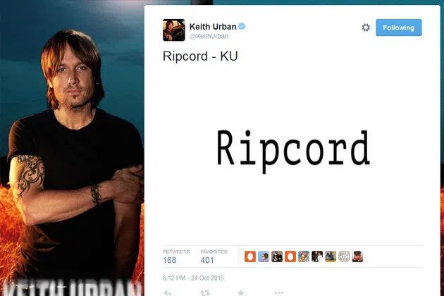 Keith Urban Twitter page