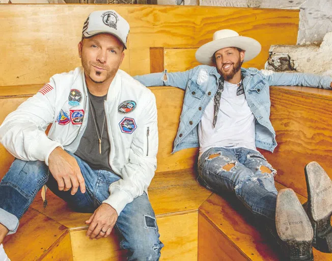 (L-R) Chris Lucas and Preston Brust of the duo LoCash