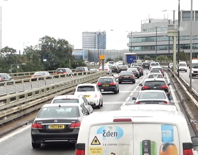Traffic in London, England