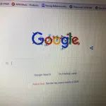 Picture of computer at Google website