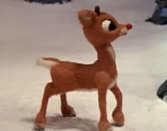 Rudolph in the 1964 stop-motion animated film 'Rudolph The Red-Nosed Reindeer'