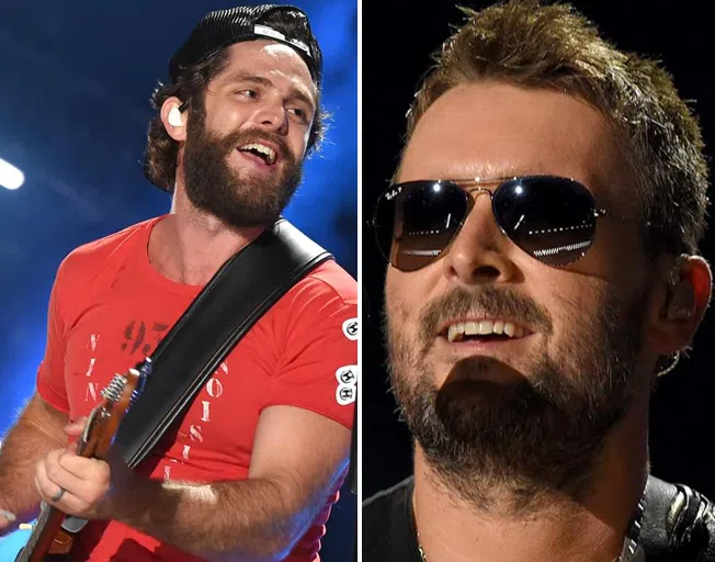 (L-R) Thomas Rhett and Eric Church