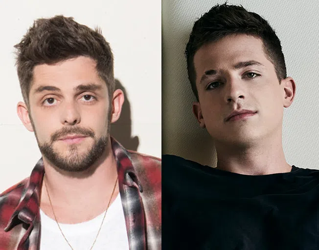 Thomas Rhett (L) and Charlie Puth (R)