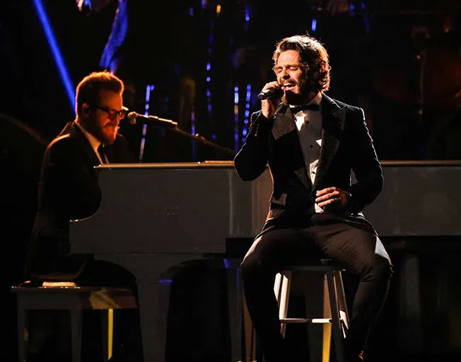 Thomas Rhett performing on the 53rd CMA Awards Show