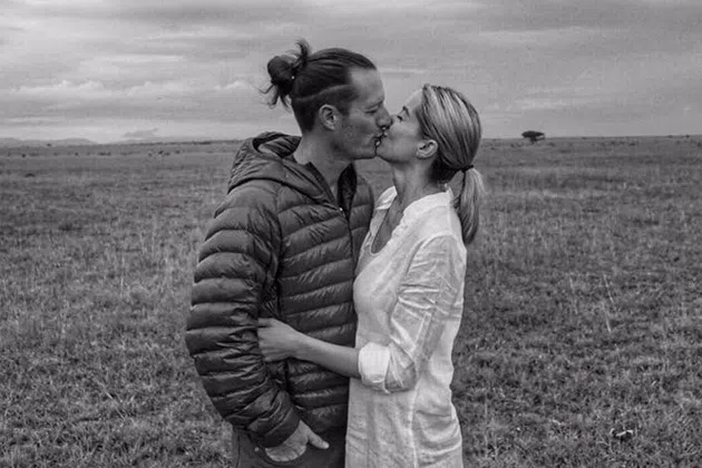 Tyler Hubbard and Hayley Stommel kissing